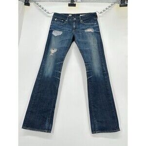 AG Adriano Goldschmied Straight Jeans Womens 30R Blue Denim The Tomboy Relaxed